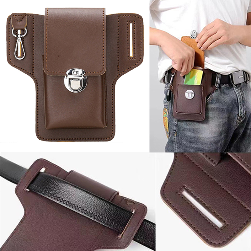 Travel Accessories For Men - Fashion Men Multi-function PU Leather Waist