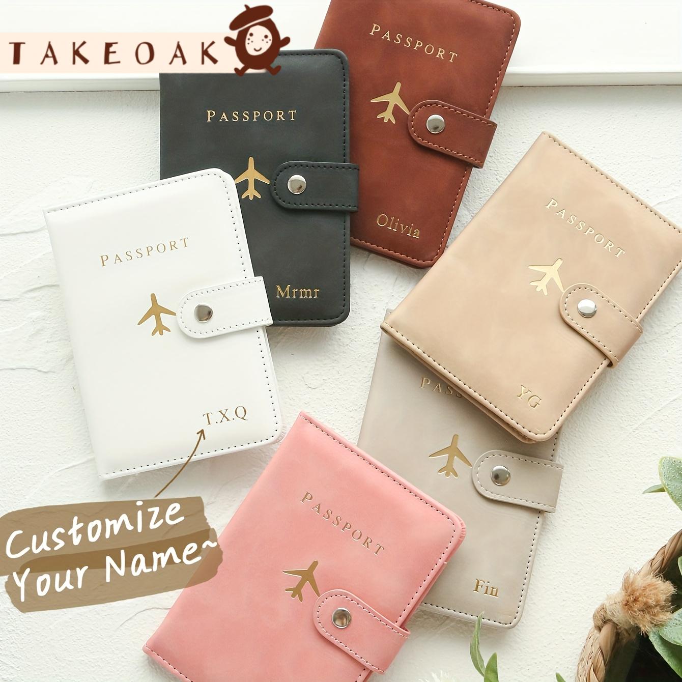 Travel Accessories Overseas - Custom Name PU Leather Passport Cover