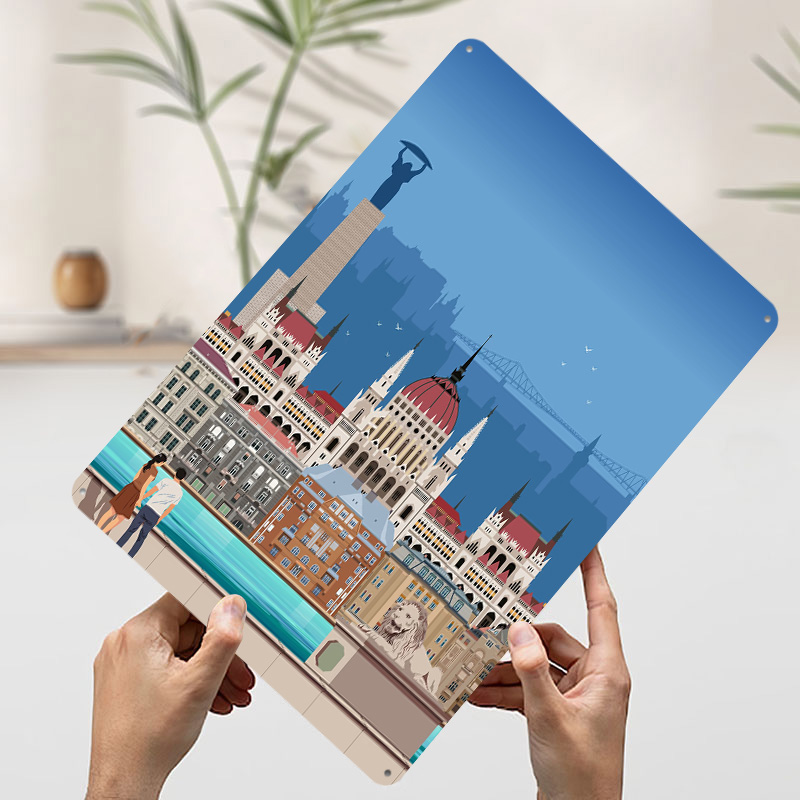 Budapest Travel Print Tinplate - Travel Accessories For Europe 评论和价格