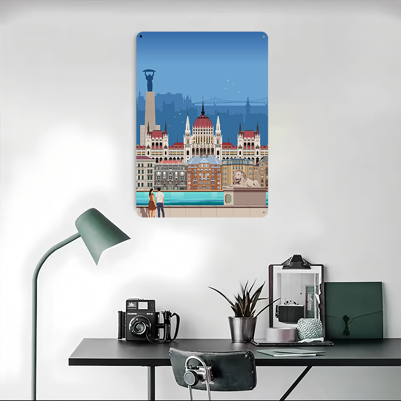 Budapest Travel Print Tinplate - Travel Accessories For Europe 评论和价格