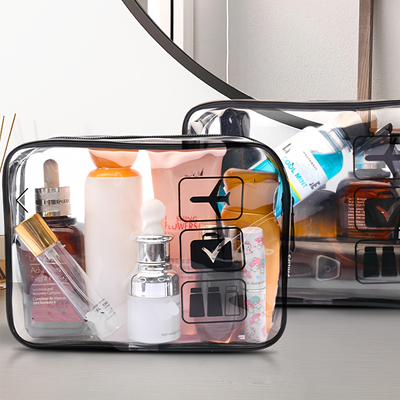 Cosmetic Pouch 3 Pcs Clear Toi - Toiletry Bag Tsa 评论和价格