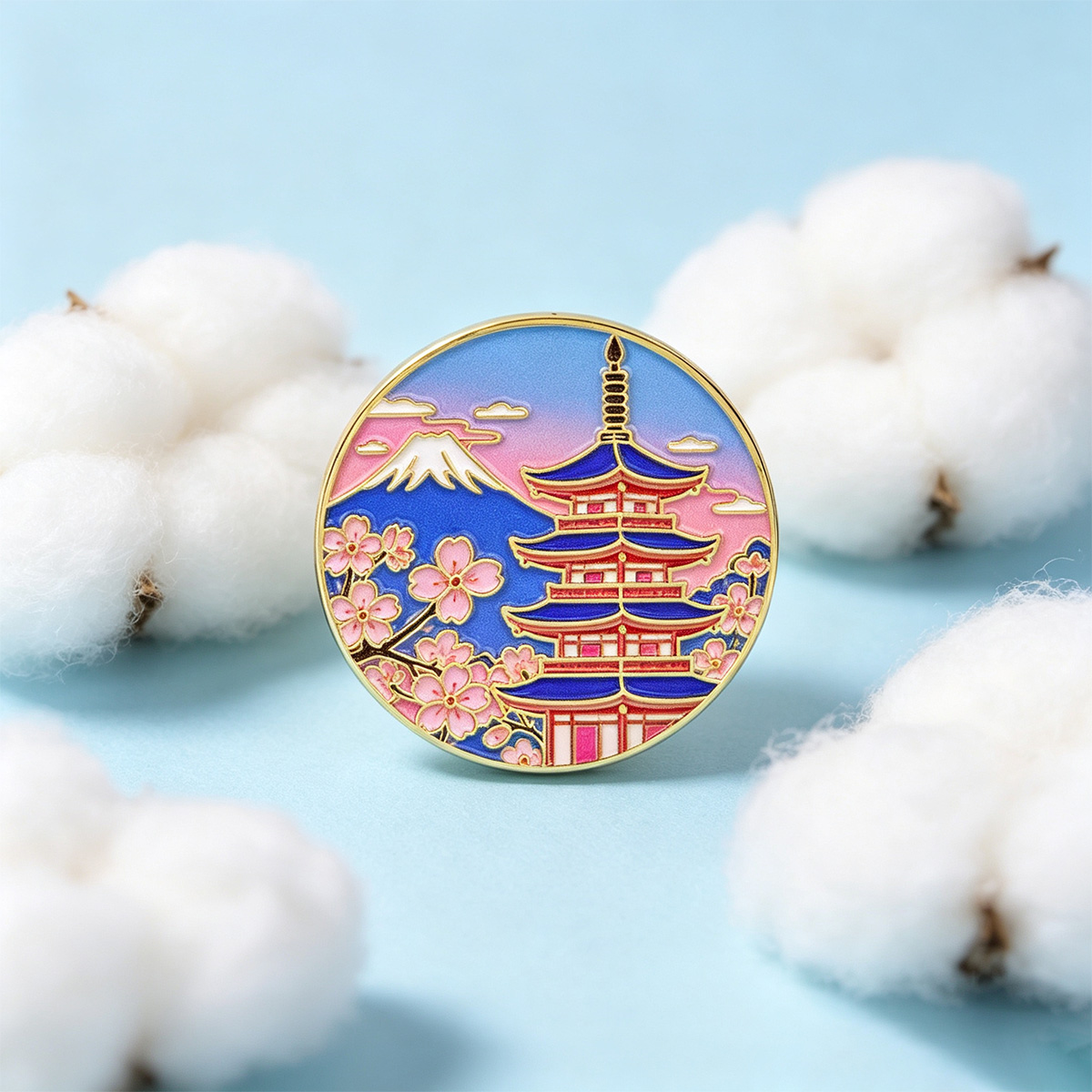 Japanese Cherry Blossom Enamel - Travel Accessories In Japan 评论和价格