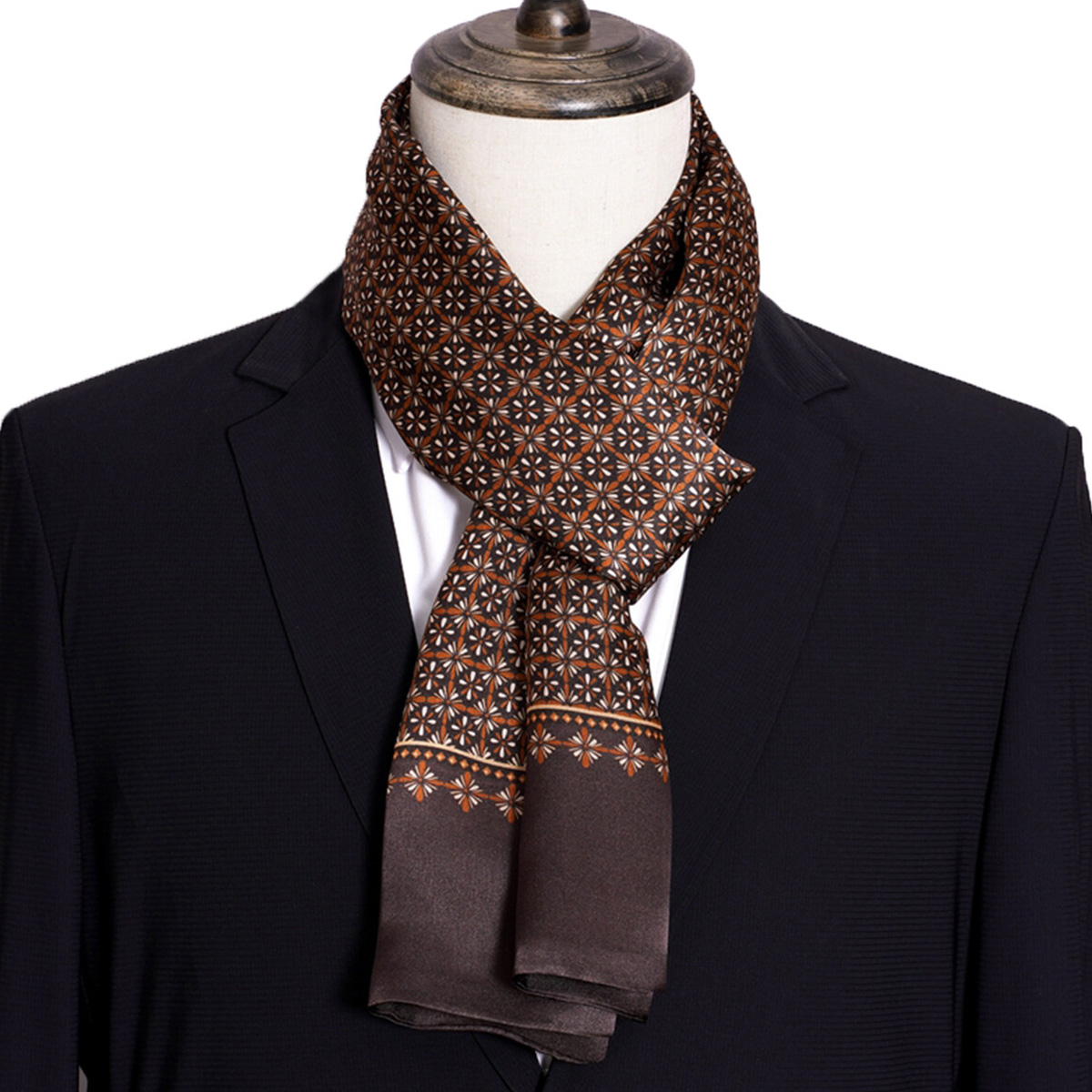 New Men's Stripe Silk Scarf Ho - Travel Accessories For Men 评论和价格