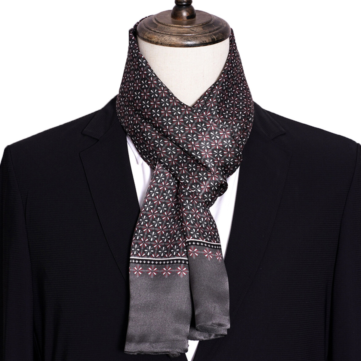 New Men's Stripe Silk Scarf Ho - Travel Accessories For Men 评论和价格