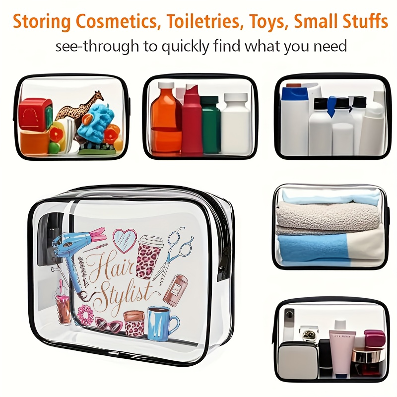 1pc Clear Makeup Bag Transpare - Toiletry Bag Tsa 评论和价格