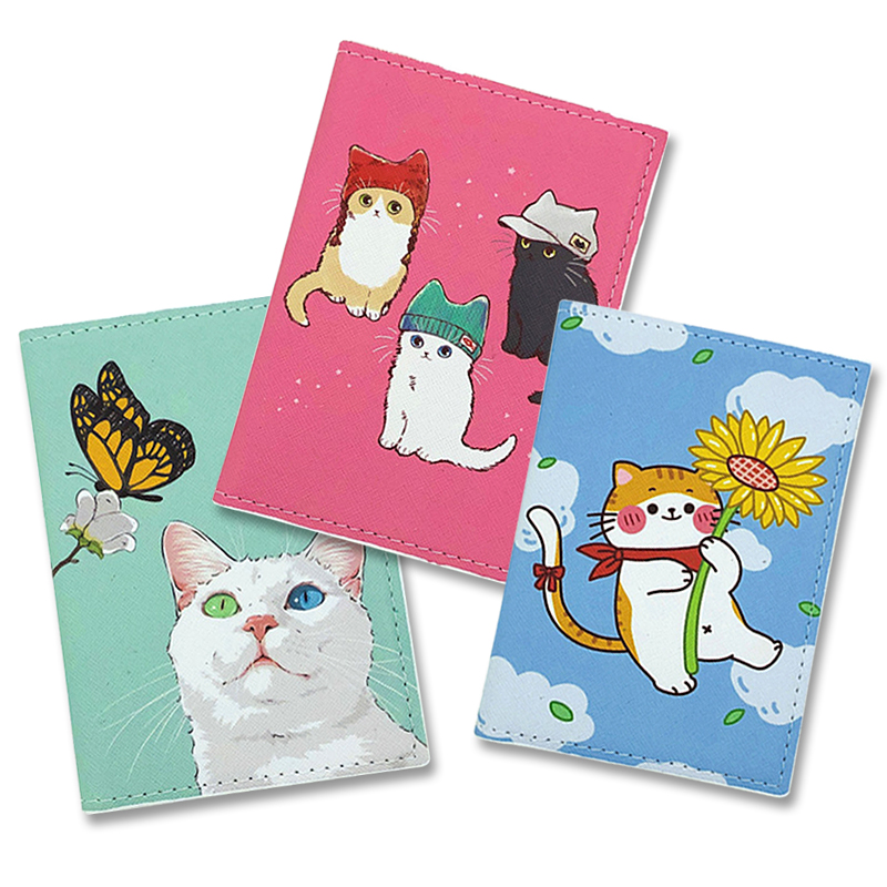 Cute Cat Pattern Passport Hold - Travel Accessories Overseas 评论和价格