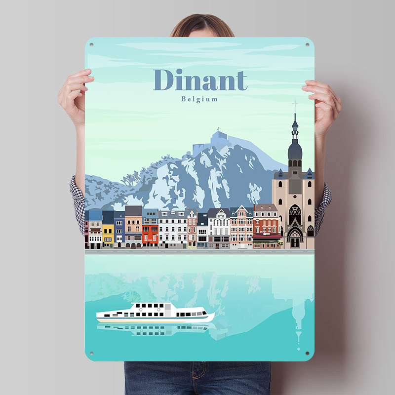Travel to Dinant Printed Poste - Travel Accessories For Europe 评论和价格