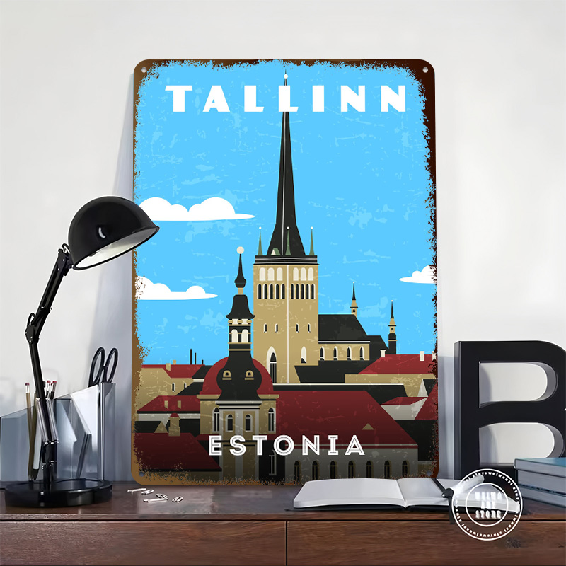 Estonia Retro Travel Poster Cu - Travel Accessories For Europe 评论和价格