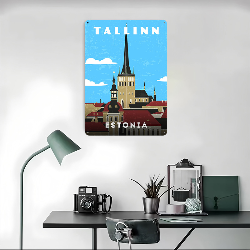 Estonia Retro Travel Poster Cu - Travel Accessories For Europe 评论和价格