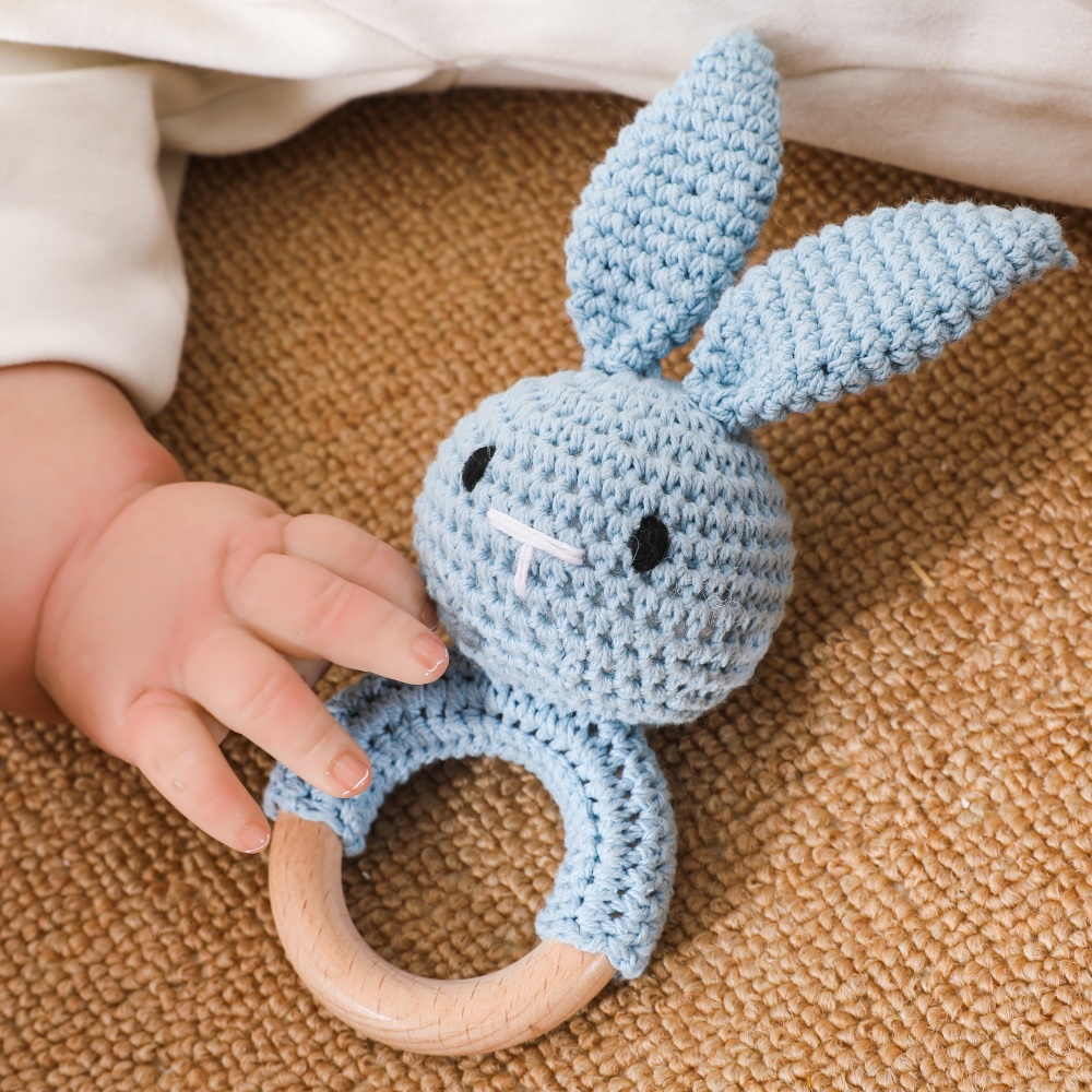 Wooden Baby Rattle Toy Handmad - Travel Accessories For 1 Year Old 评论和价格