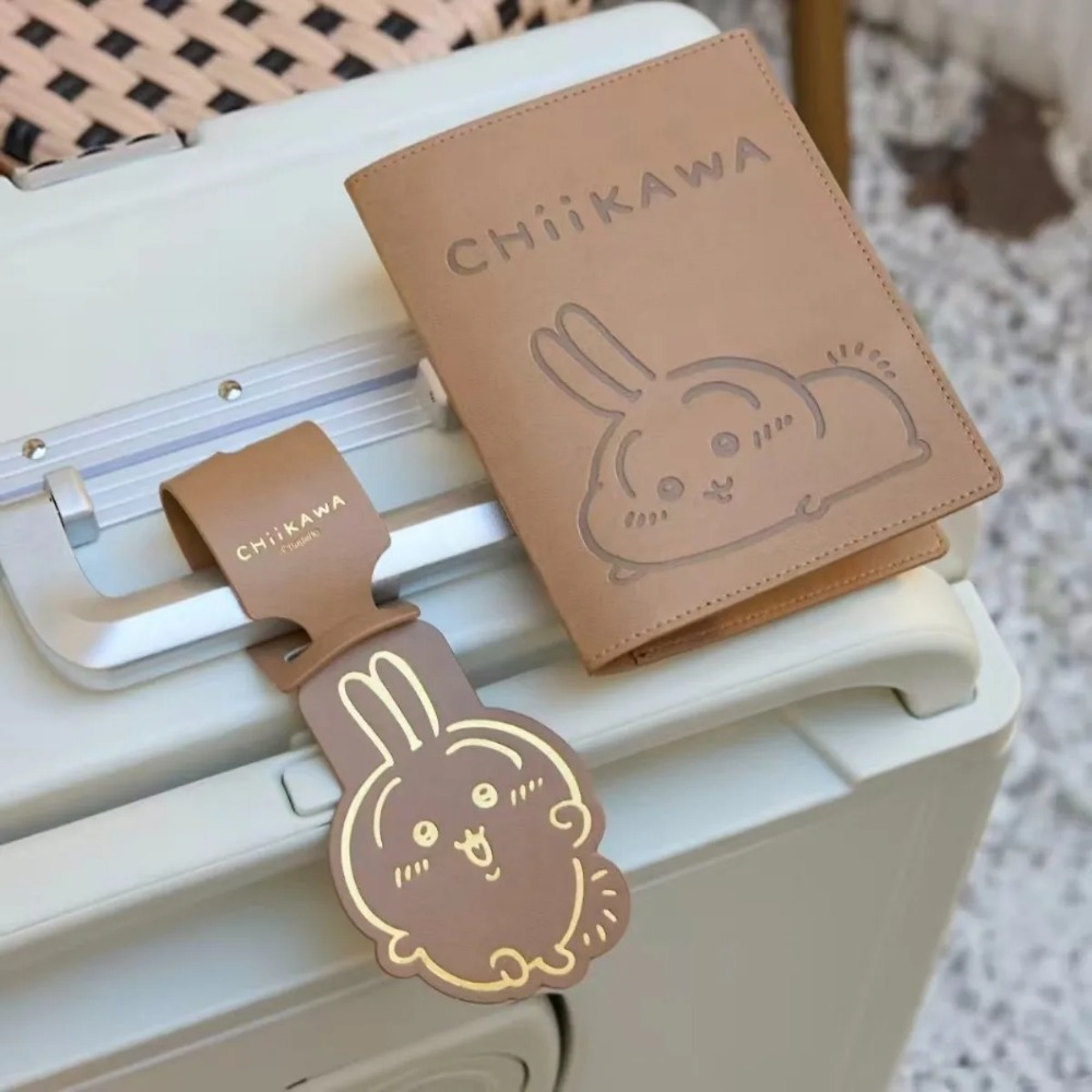 Kawaii Leather Luggage Tag Gol - Travel Accessories In Japan 评论和价格