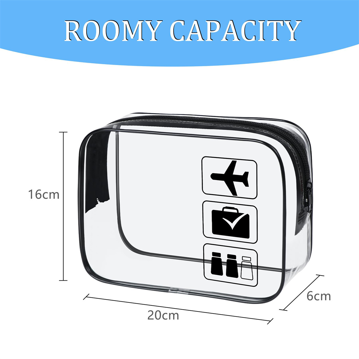 1pc Clear Toiletry TSA Approve - Toiletry Bag Tsa 评论和价格