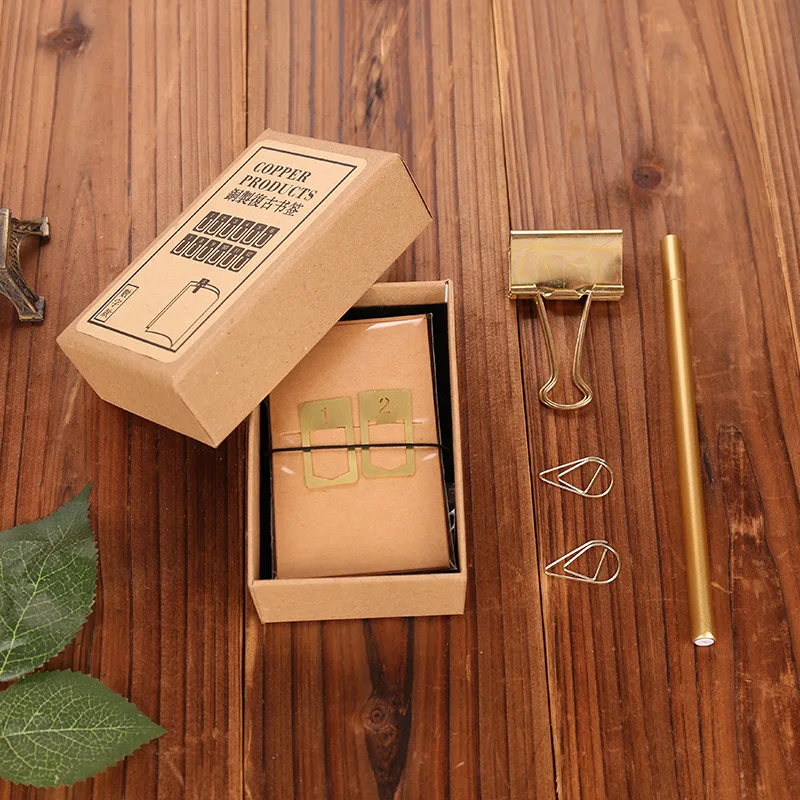 12pcs Copper Bookmark Retro Br - Travel Journal Accessories 评论和价格