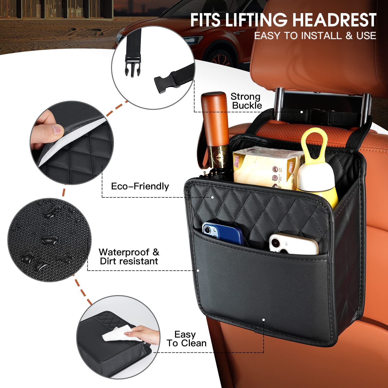 Hanging Storage Pocket Automot - Travel Accessories For Car 评论和价格