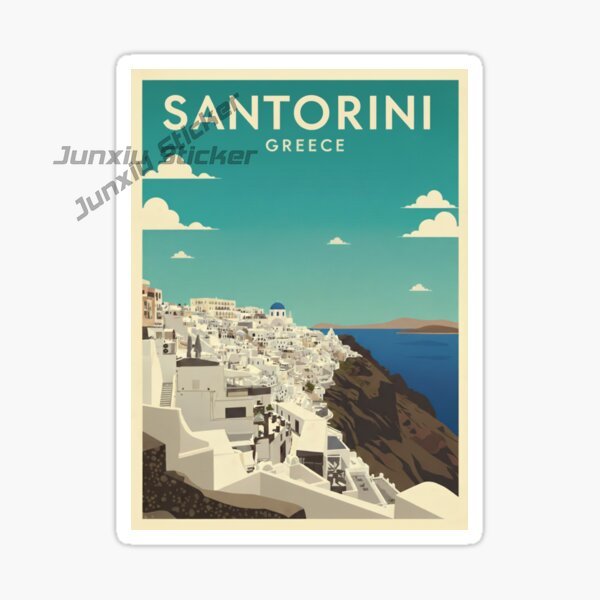 SANTORINI GREECE Car Stickers  - Travel Accessories Greece 评论和价格