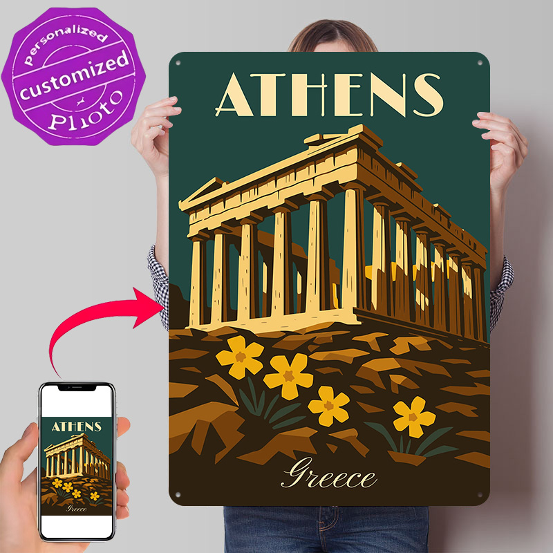 Athens Greece Retro Travel Met - Travel Accessories Greece 评论和价格