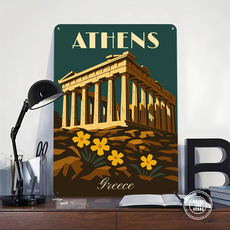 Athens Greece Retro Travel Met - Travel Accessories Greece 评论和价格