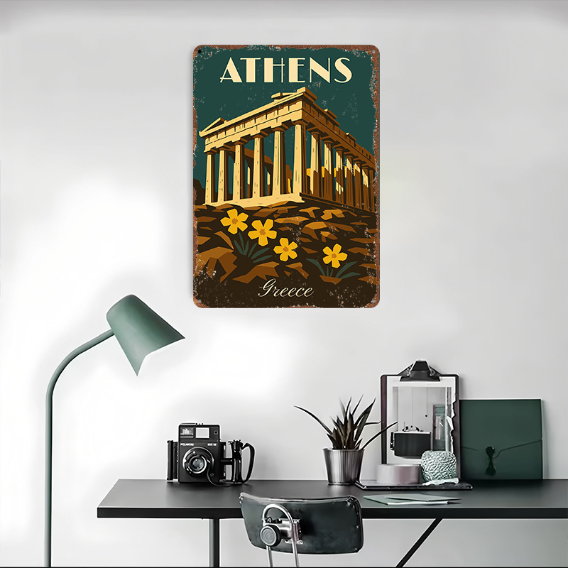Athens Greece Retro Travel Met - Travel Accessories Greece 评论和价格