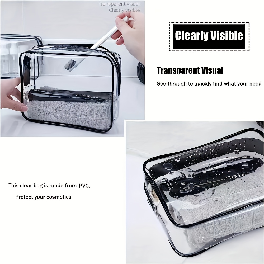 1pc Clear Makeup Bag Transpare - Toiletry Bag Tsa 评论和价格
