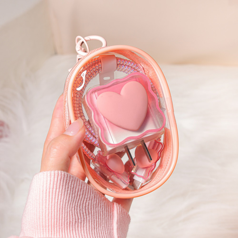 6PCS Love Heart Charger Cover  - Travel Accessories Iphone 评论和价格