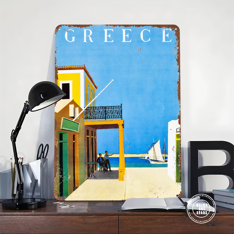 Greece Travel Metal Poster Cus - Travel Accessories Greece 评论和价格