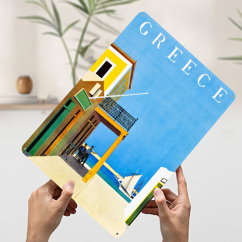 Greece Travel Metal Poster Cus - Travel Accessories Greece 评论和价格