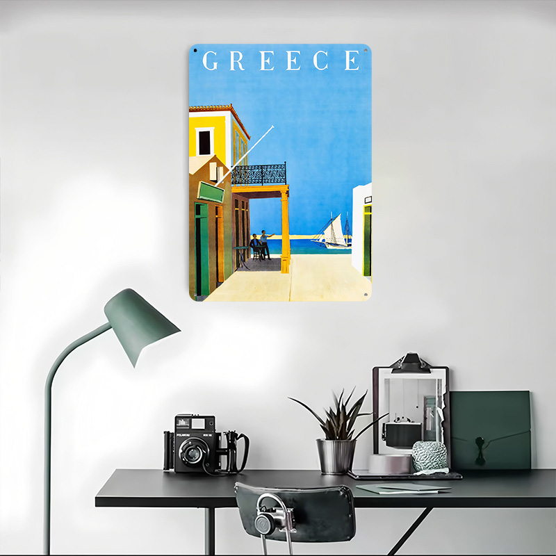 Greece Travel Metal Poster Cus - Travel Accessories Greece 评论和价格