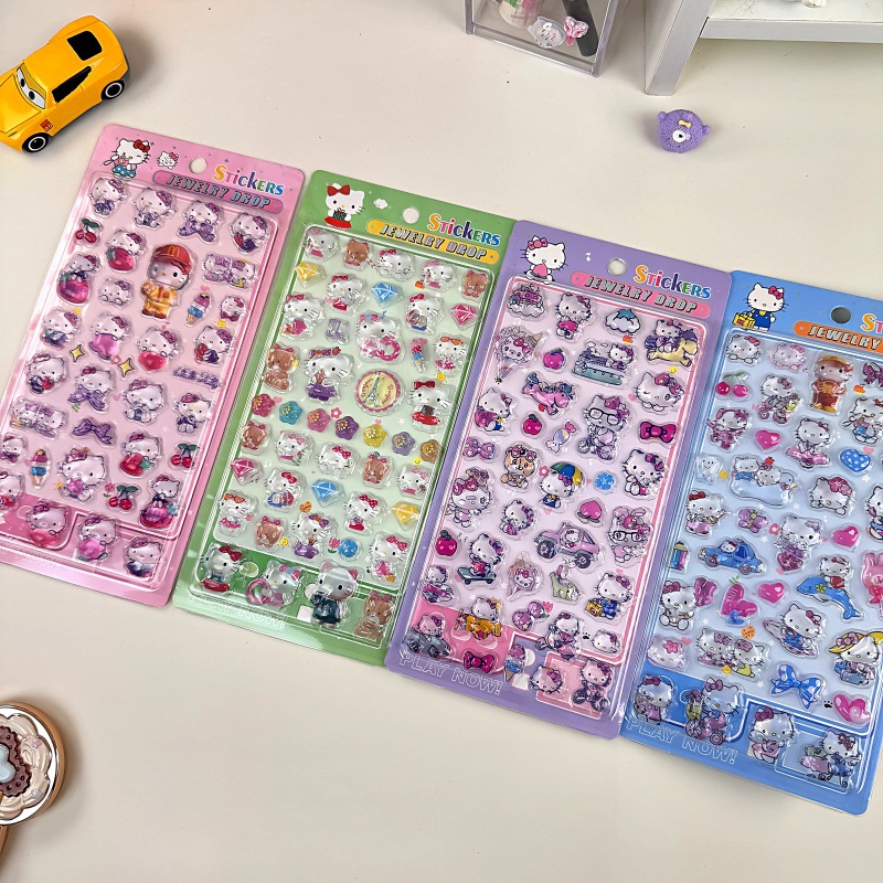 Hello Kitty Stickers 3D Emboss - Travel Journal Accessories 评论和价格