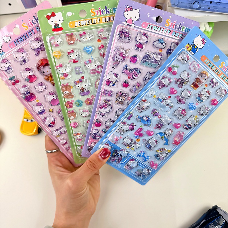 Hello Kitty Stickers 3D Emboss - Travel Journal Accessories 评论和价格