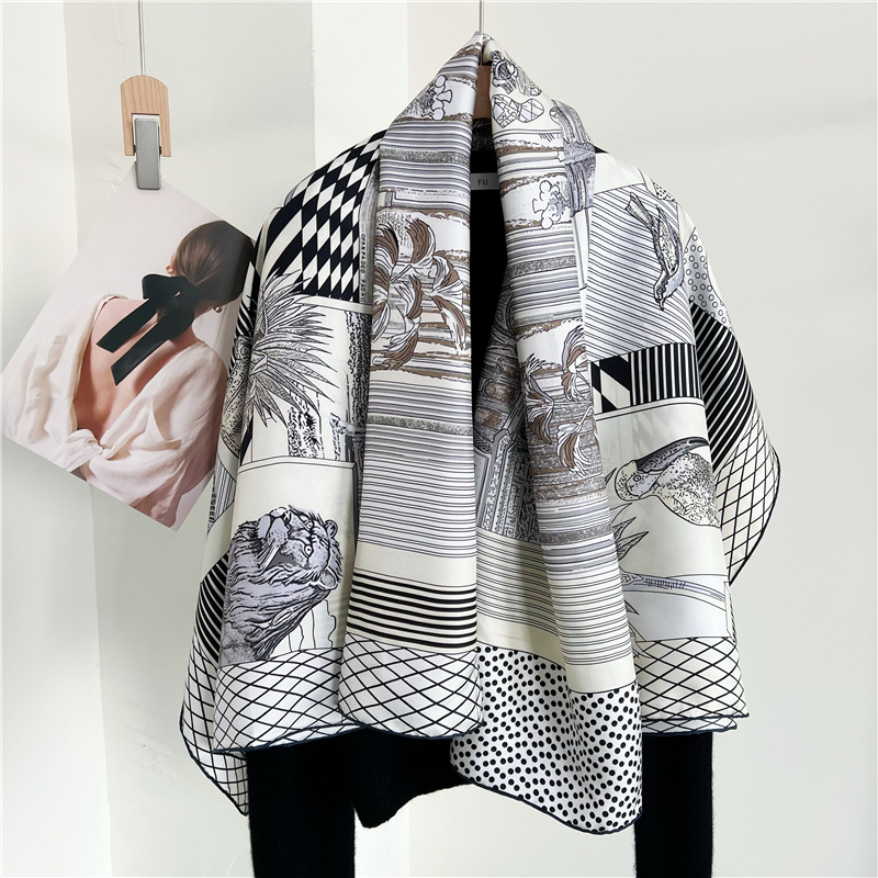 Large Silk Scarfs Brands Desig - Travel Accessories Neck 评论和价格