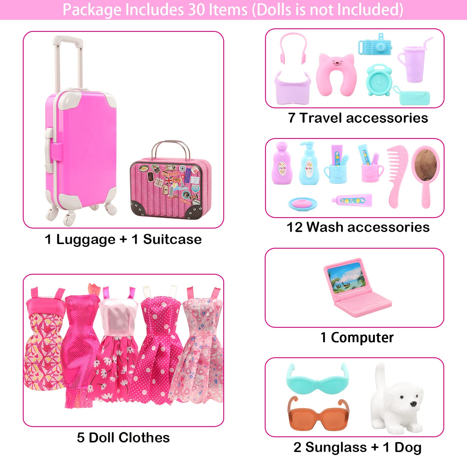 BARWA 30 Pcs 11.5 lnch Travel  - Travel Accessories For Europe 评论和价格