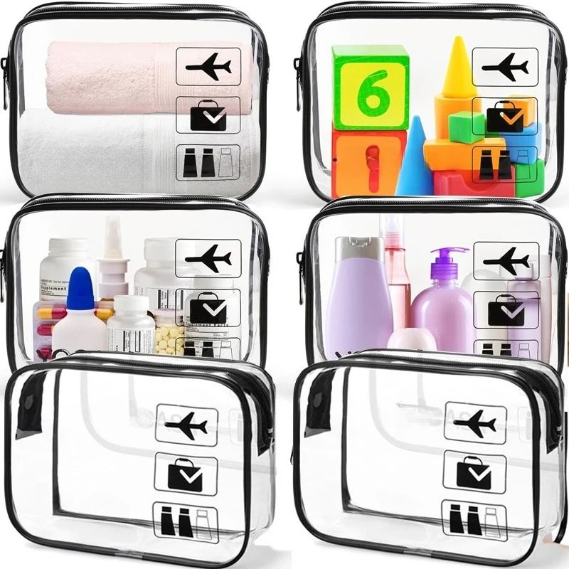 1/3pcs Transparent Zipper Make - Toiletry Bag Tsa 评论和价格