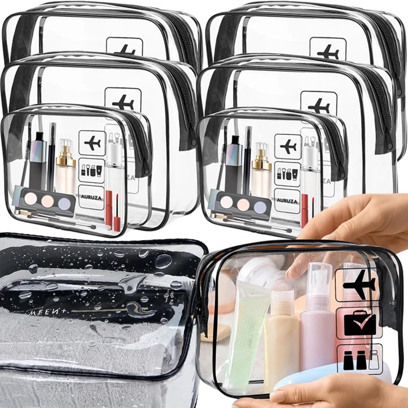 1/3pcs Transparent Zipper Make - Toiletry Bag Tsa 评论和价格