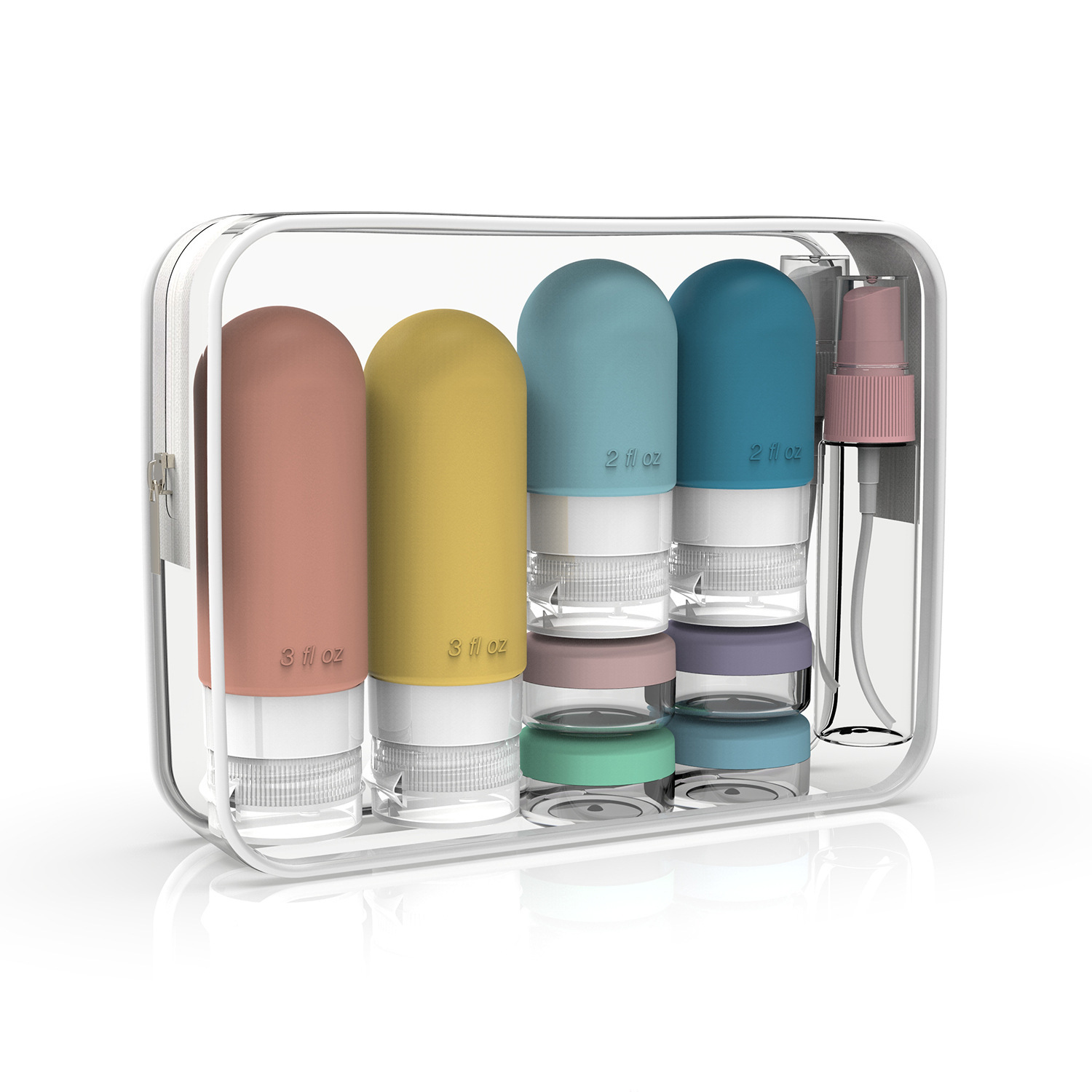 16 Pack Leak Proof Travel Bott - Toiletry Bag Tsa 评论和价格