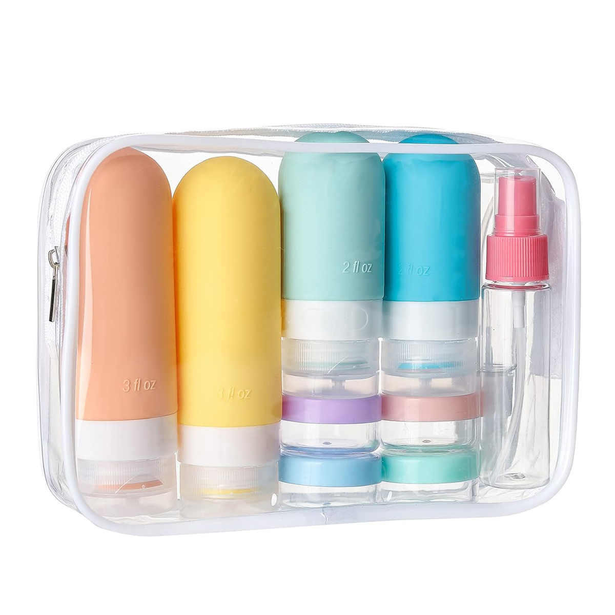 16 Pack Leak Proof Travel Bott - Toiletry Bag Tsa 评论和价格
