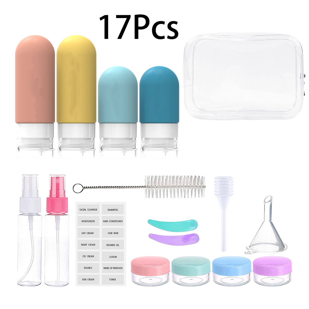 16 Pack Leak Proof Travel Bott - Toiletry Bag Tsa 评论和价格