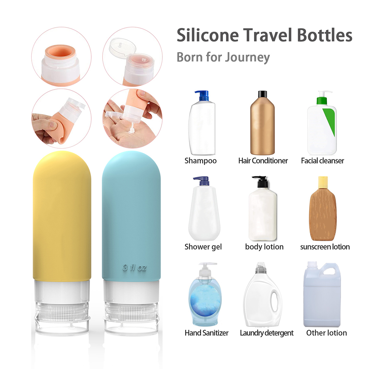 16 Pack Leak Proof Travel Bott - Toiletry Bag Tsa 评论和价格