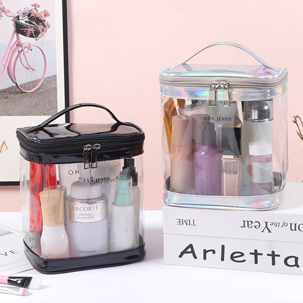 Clear PVC Makeup Bag with Hand - Toiletry Bag Tsa 评论和价格