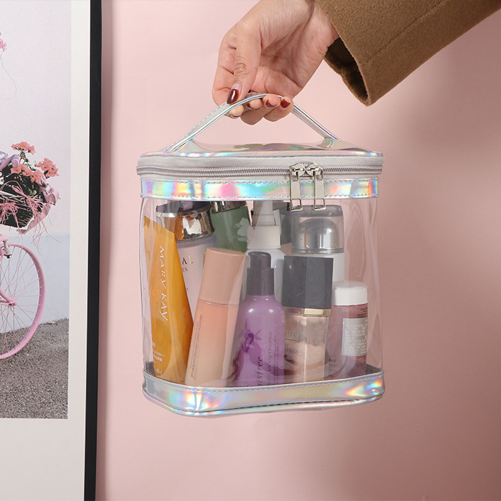 Clear PVC Makeup Bag with Hand - Toiletry Bag Tsa 评论和价格