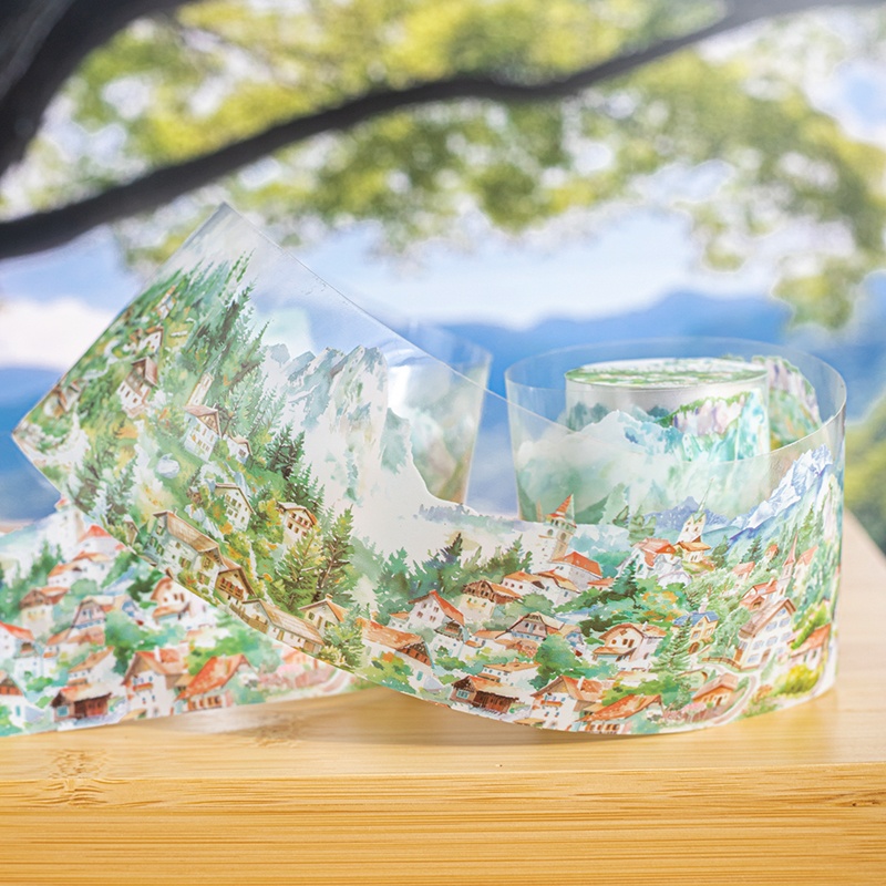 6 Rolls 6Cm×200Cm Village Them - Travel Journal Accessories 评论和价格