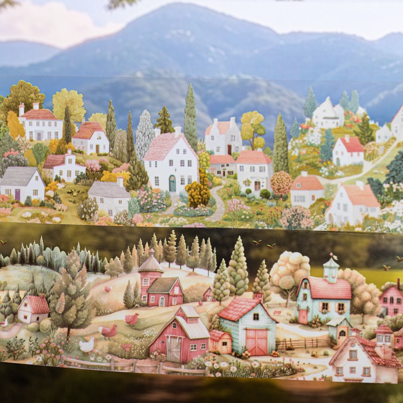 6 Rolls 6Cm×200Cm Village Them - Travel Journal Accessories 评论和价格